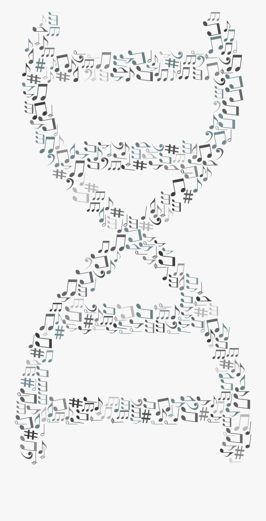 Musical Dna Grayscale Clip Arts - Dna No Background, Transparent Clipart