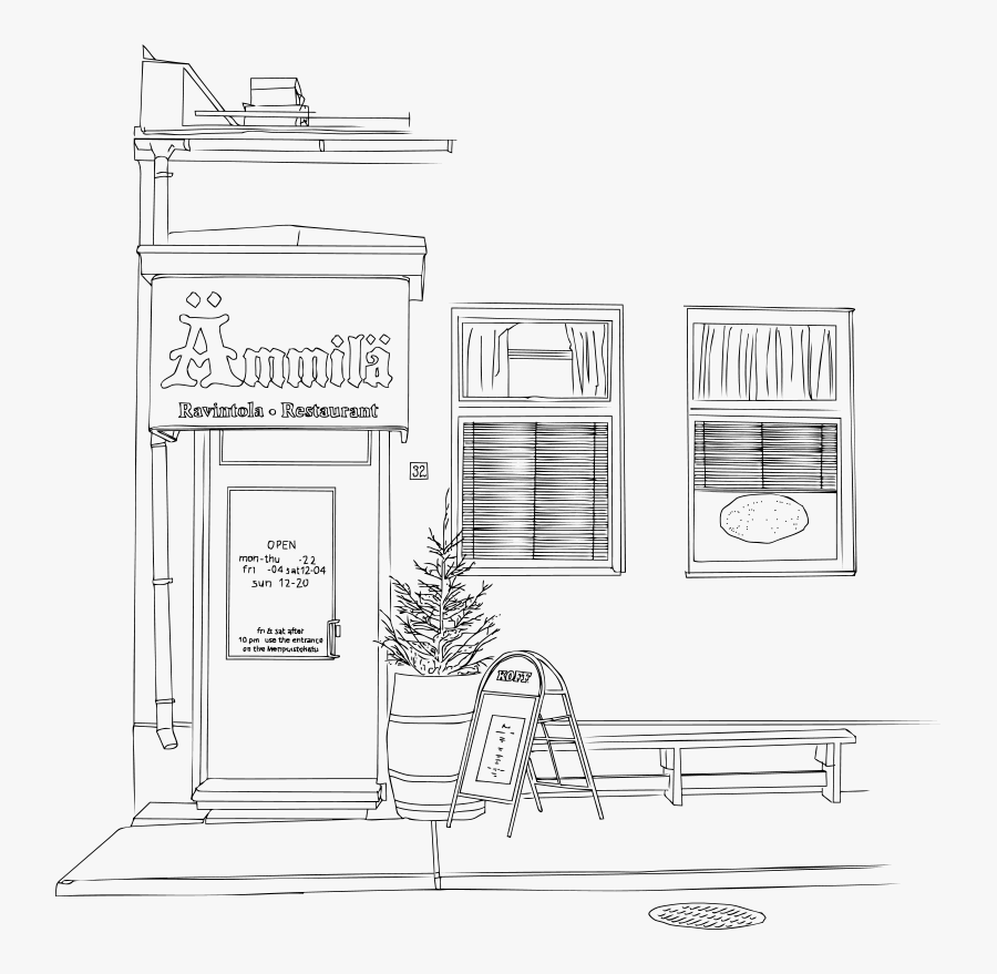 Restaurant Clipart Black And White, Transparent Clipart