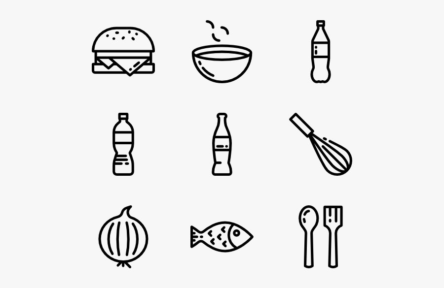 Food And Restaurant - Food Line Icon Png, Transparent Clipart