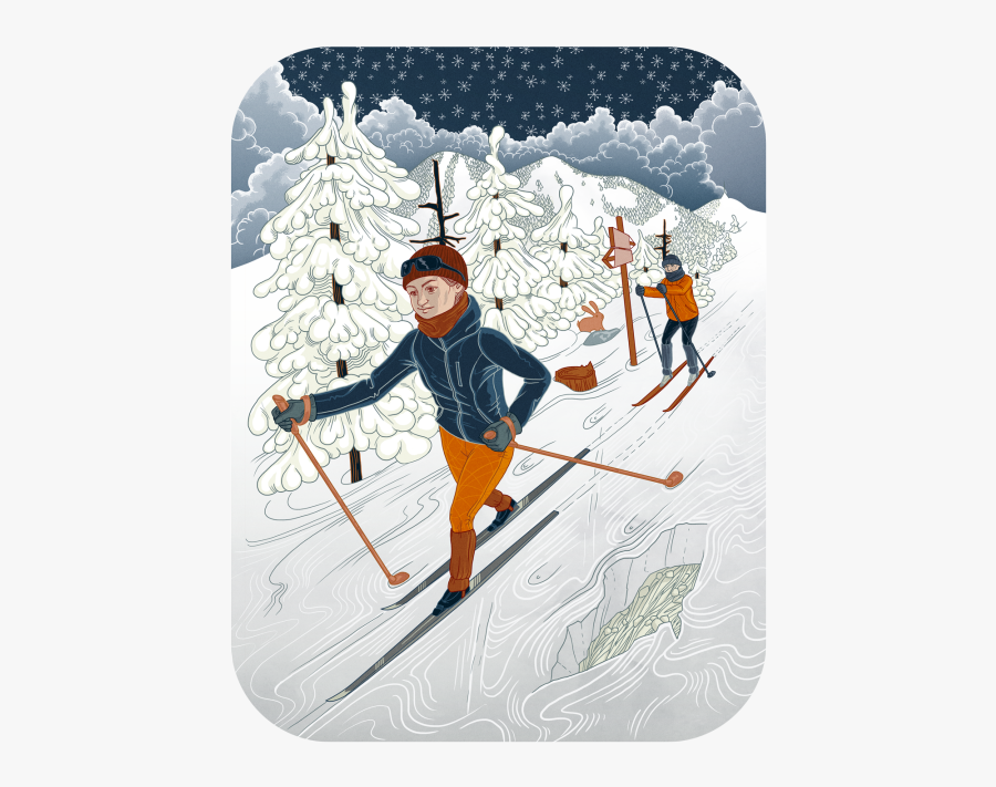 Nordic Skiing, Transparent Clipart