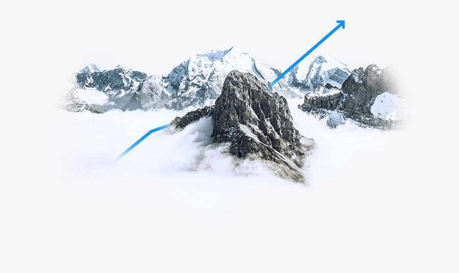Earn More Money - Mountain Tops Above Clouds, Transparent Clipart