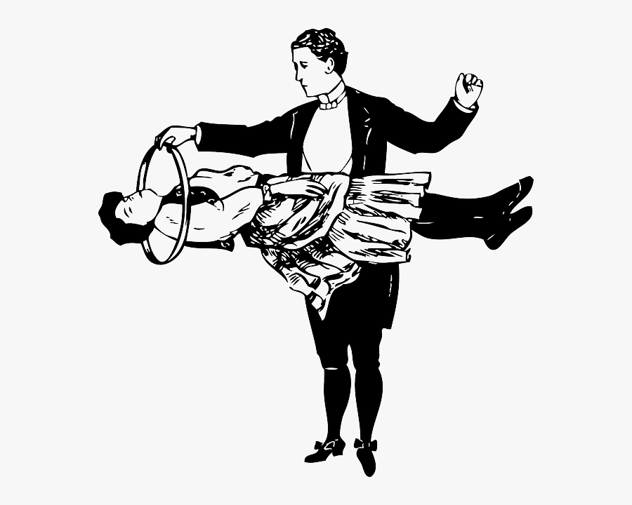 Magician Black And White, Transparent Clipart