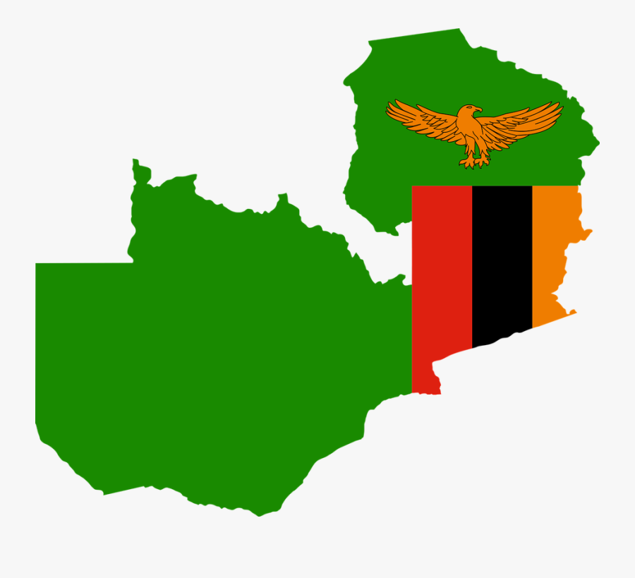 Picture - Zambia Flag Map Png, Transparent Clipart