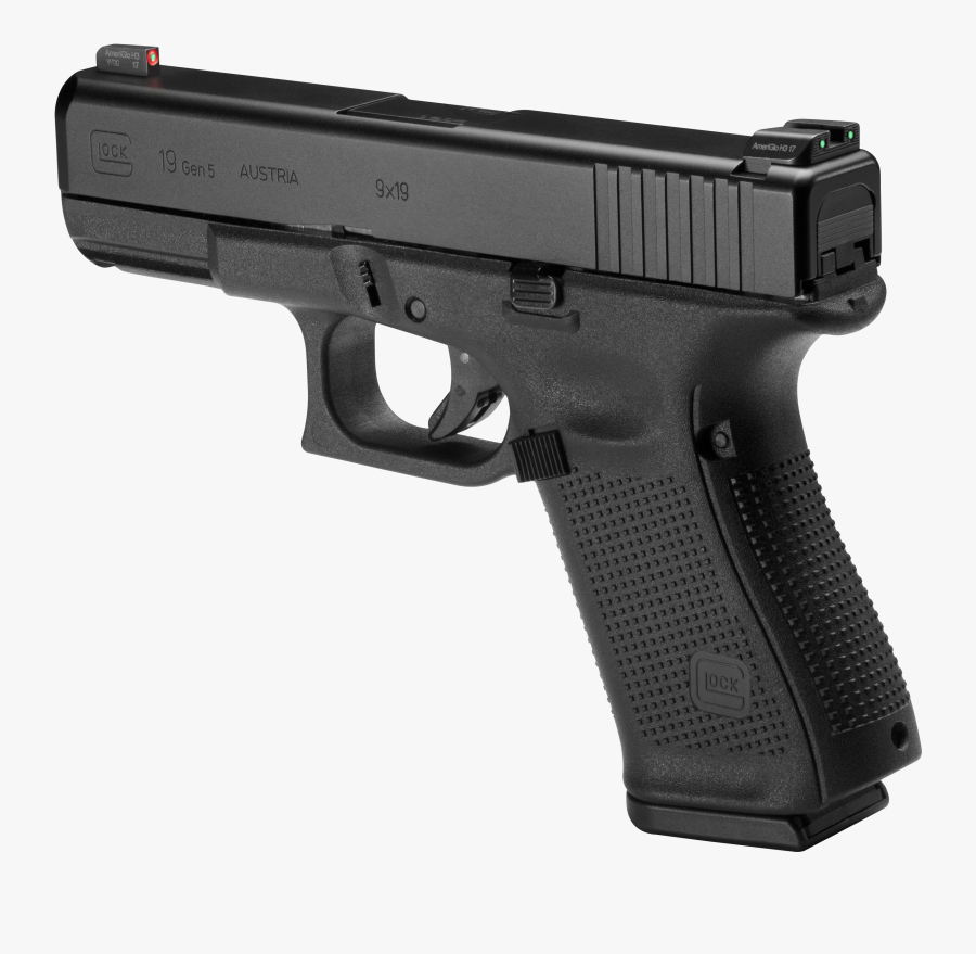 Glock 19 Semi-automatic Pistol 9�19mm Parabellum - Gen 5 Glock Ameriglo, Transparent Clipart