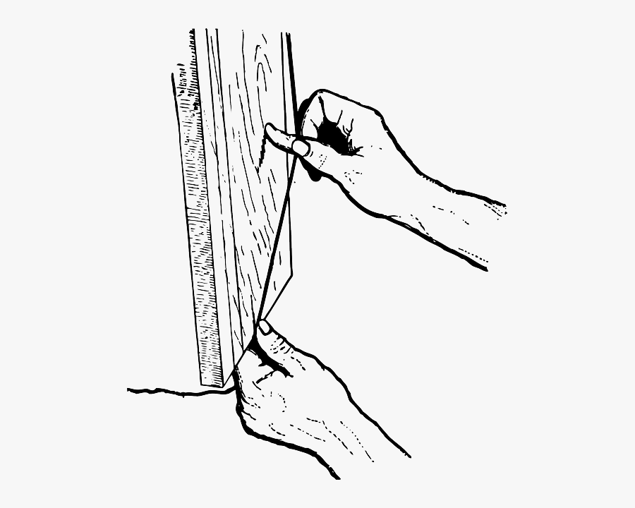 Hand Tool, Hands, Wood, Automatic, Using, The, Johnny, - Chalk Line, Transparent Clipart