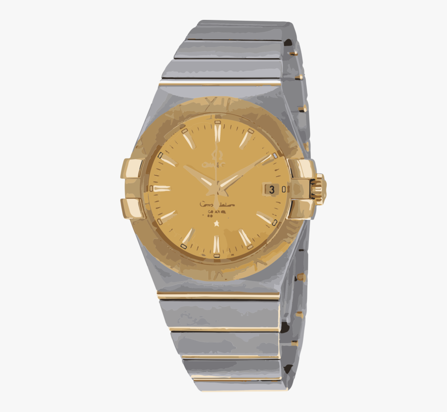 Watch Accessory,steel,metal - Omega Constellation Two Tone Mens, Transparent Clipart