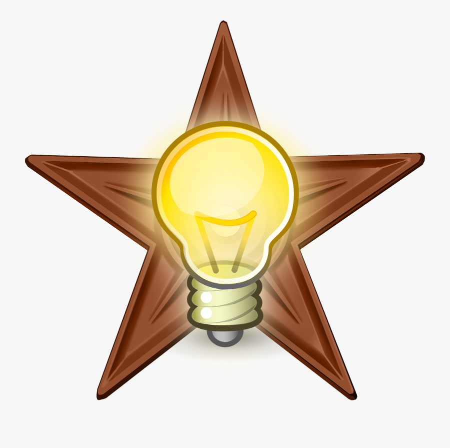 Brilliant Idea Barnstar Hires - Brilliant Idea, Transparent Clipart