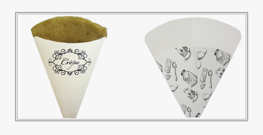 Clip Art Friteshop Com Crepe Holders - Waffle Cone Paper Holder, Transparent Clipart