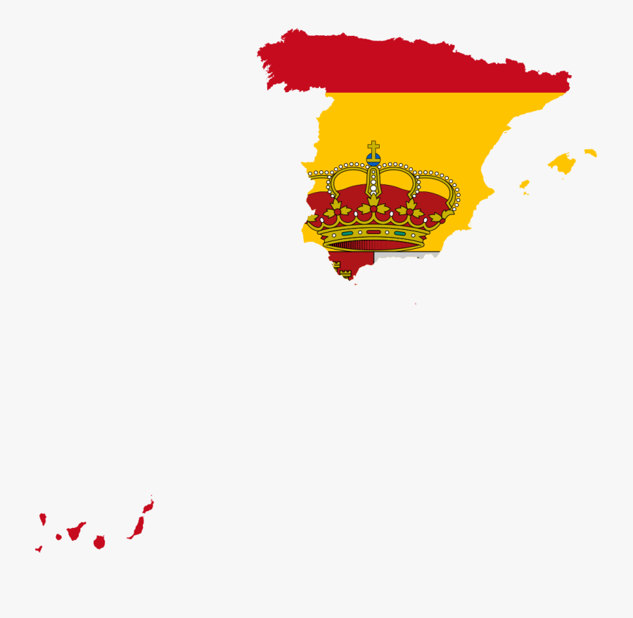 Canary Islands Flag Map, Transparent Clipart