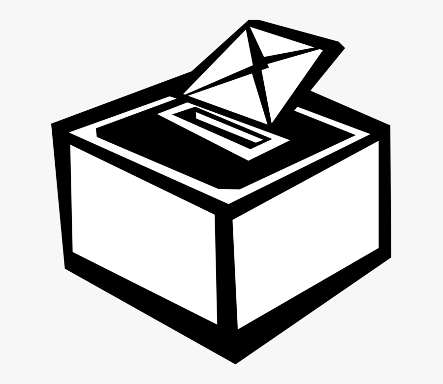 Voter Places In Voting - Ballot Box Rainbow, Transparent Clipart