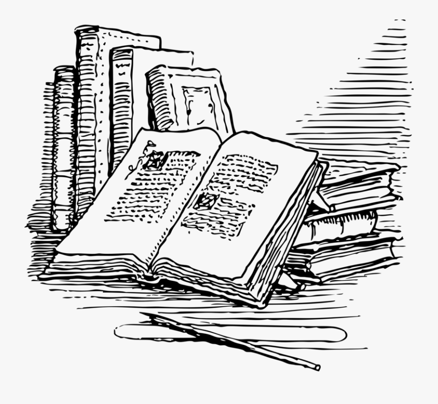 Transparent Textbooks Clipart - Books Black And White Png, Transparent Clipart