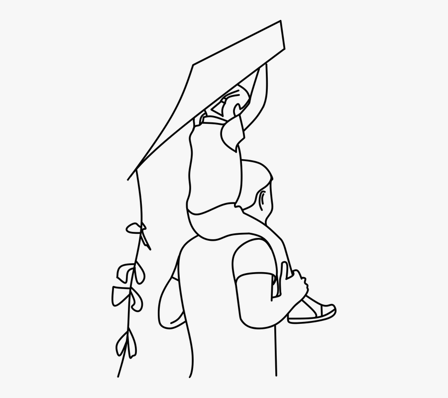 Father, Daughter, Fun, Playing, Walking, Together - Father And Daughter Playing Drawing, Transparent Clipart