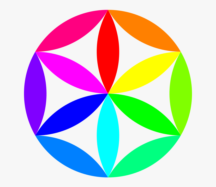 Free Clip Art "long Footballs And Tricurves - Single Flower Of Life, Transparent Clipart