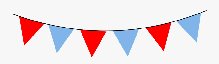 Bunting - Red And Blue Banner Clipart, Transparent Clipart