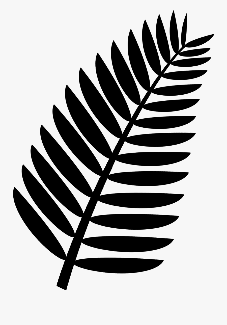Palm Frond Clip Art Free - Palm Leaves Clipart Black And White, Transparent Clipart