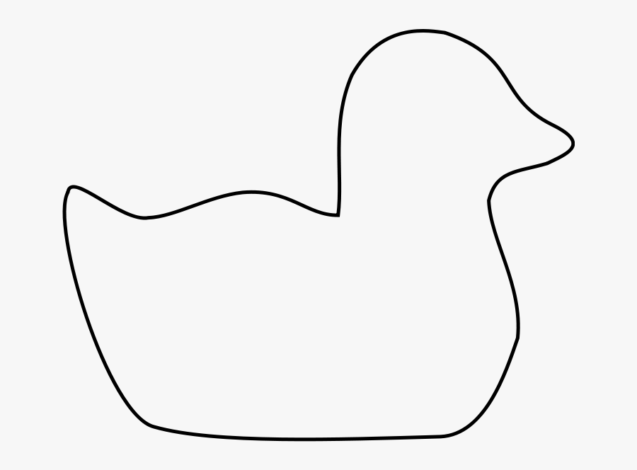 Duck Silhouette - Line Art, Transparent Clipart