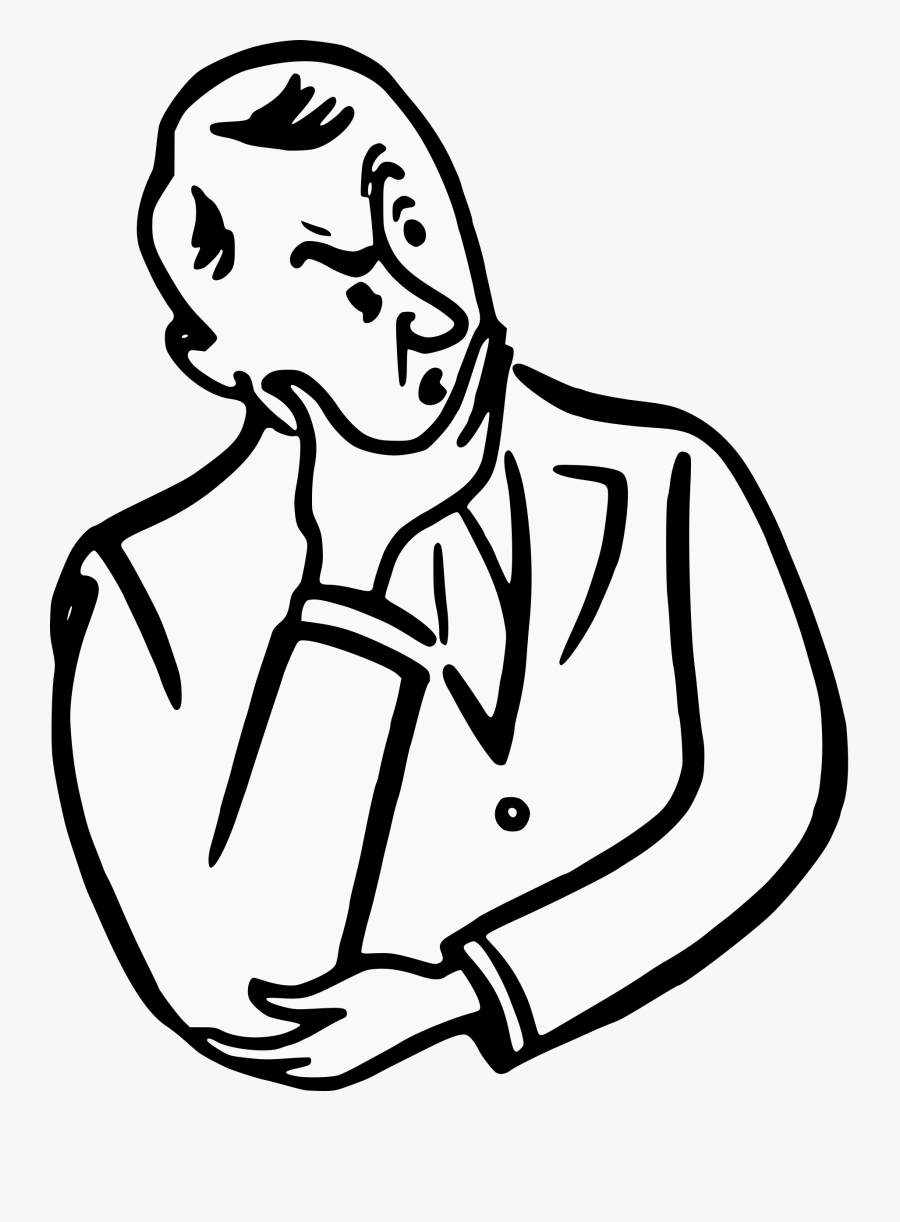 Thinking Clip Art - Man Thinking, Transparent Clipart