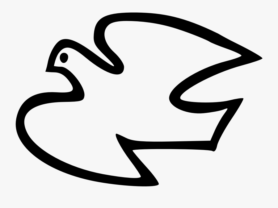 Dove Bird Clipart - Peace Clipart Black And White, Transparent Clipart