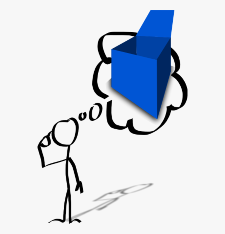 Man Thinking Box Empty - Thinking Clip Art, Transparent Clipart