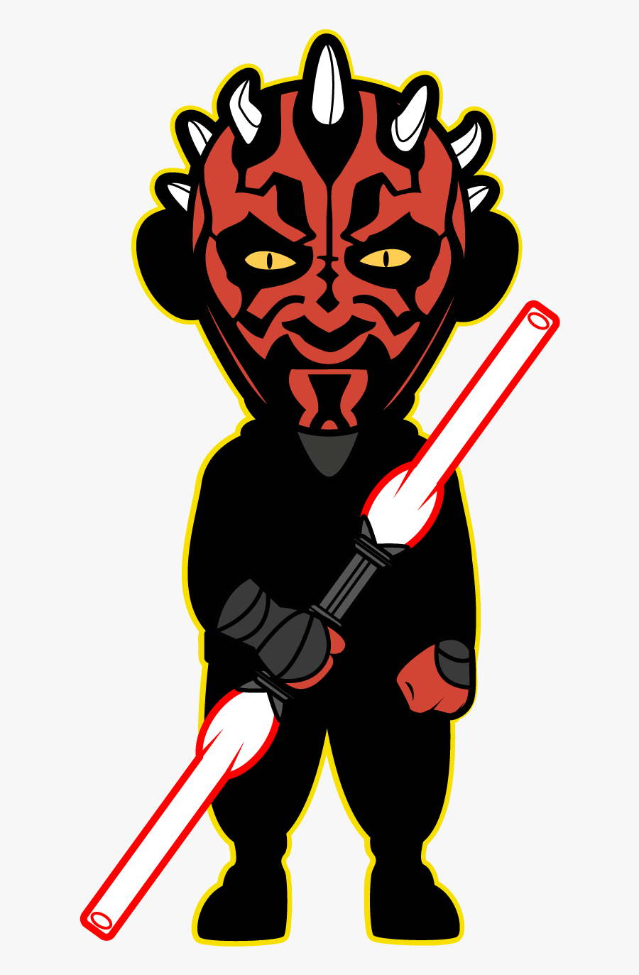 Star Wars Kawaii Saga - Star Wars Cartoon Darth Maul, Transparent Clipart