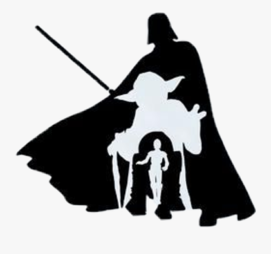 Download Transparent Darth Vader Clipart - Yoda Star Wars Silhouette , Free Transparent Clipart - ClipartKey