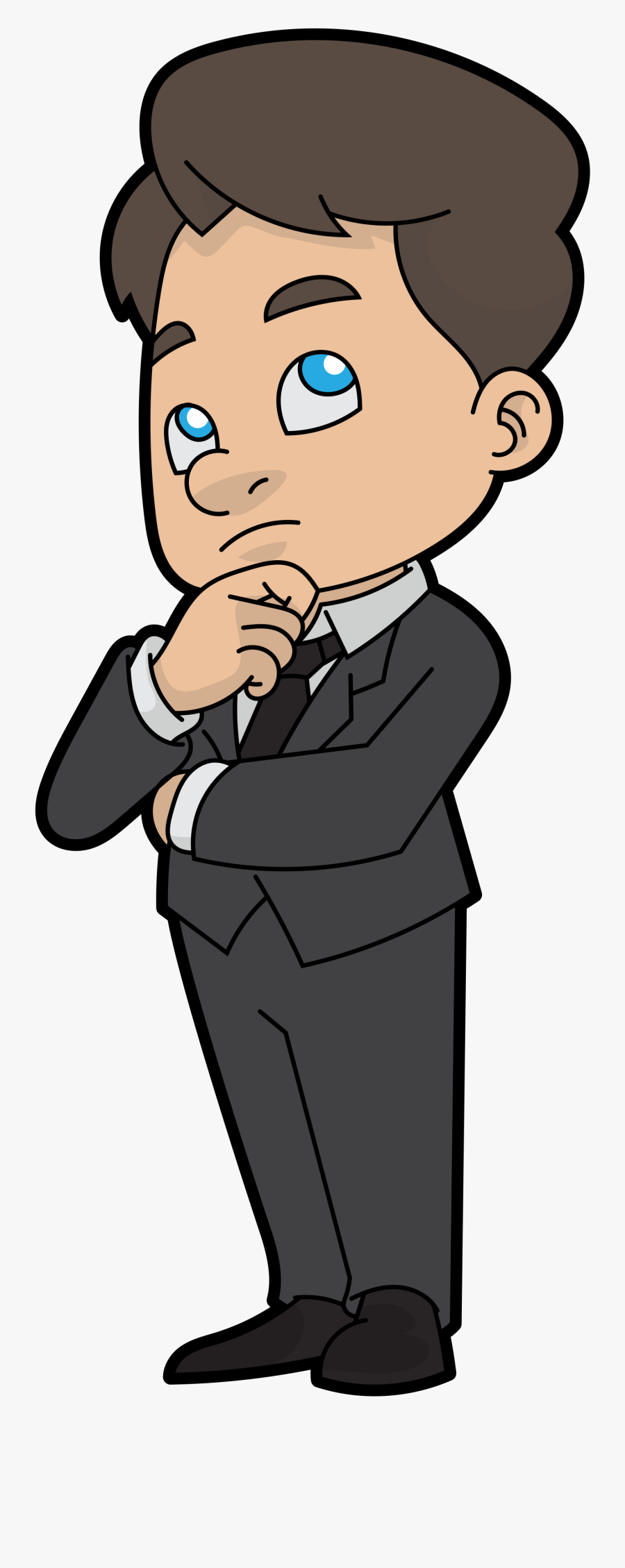 File Thinking Cartoon Wikimedia - Thinking Man Clipart Png, Transparent Clipart