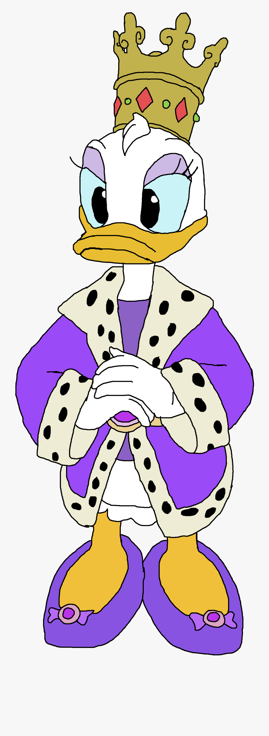 Daisy Duck - Donald King Queen Daisy, Transparent Clipart