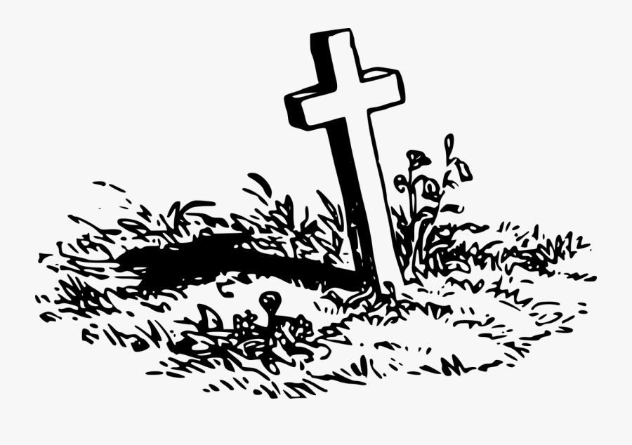 Burial Cemetery Cross - Grave Clipart, Transparent Clipart