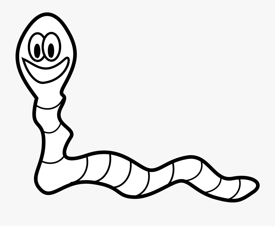 Earth Worm Clip Art - Worm Black And White Clipart, Transparent Clipart
