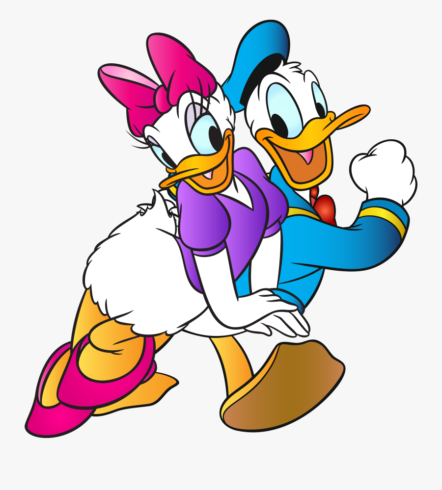 Daisy And Donald Duck Free Png Clip Art Image - Daisy Duck Donald Duck, Transparent Clipart