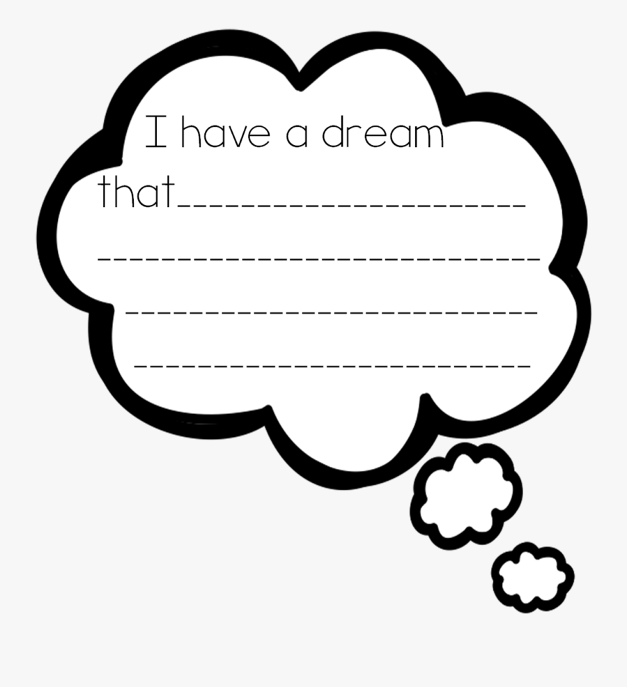 Dream Clipart Free Thinking - Have A Dream Bubble Template, Transparent Clipart