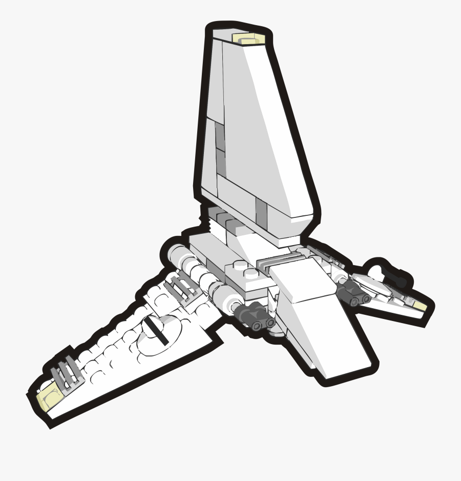 Imperial Shuttle Drawing Computer Icons Line Art Star - Star Wars Ship Clip Art, Transparent Clipart