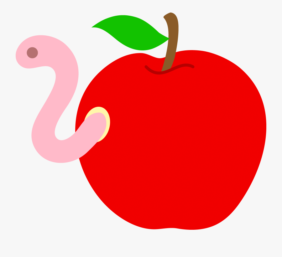 Apple With Worm Clipart - Apple Clipart, Transparent Clipart