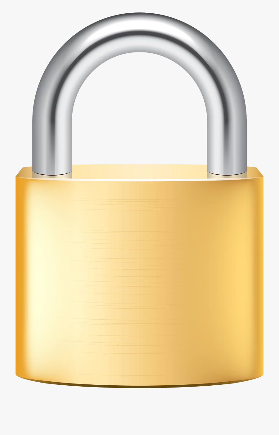 Gold Lock Png Clip Art - Key Lock Png Cartoon, Transparent Clipart