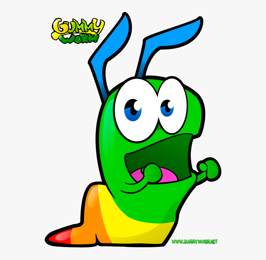 Gummy Worm Dancing Cartoon - Cartoon Gummy Worm Clipart, Transparent Clipart