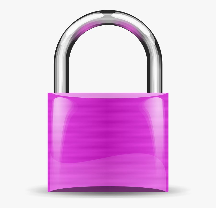 Purple,lock,hardware Accessory - Red Lock Clipart, Transparent Clipart