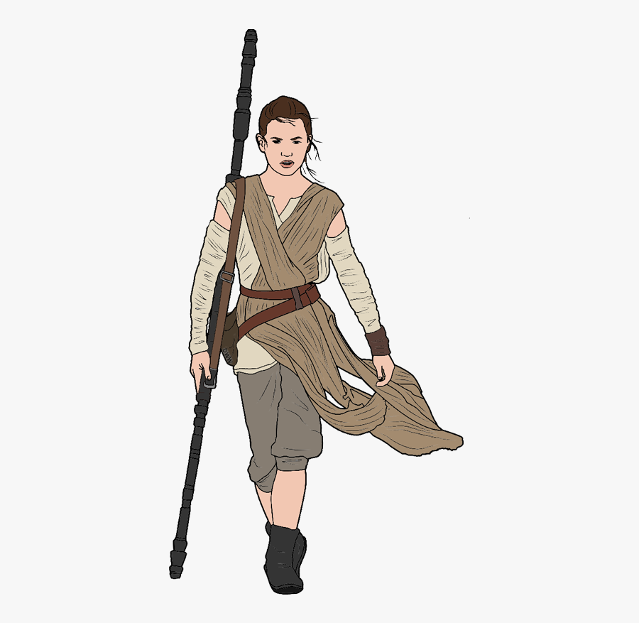 Rey Star Wars Animated, Transparent Clipart