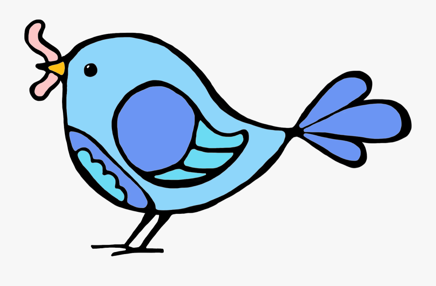 Transparent Mouth Clipart Png - Cartoon Bird And Worm, Transparent Clipart