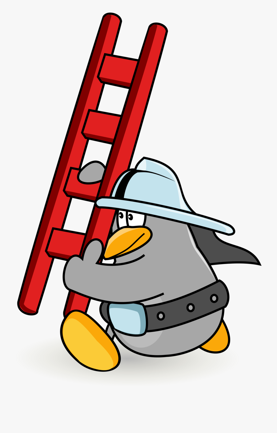 Cartoon Ladders Clipart , Png Download - Firefighter Cartoon Ladder, Transparent Clipart
