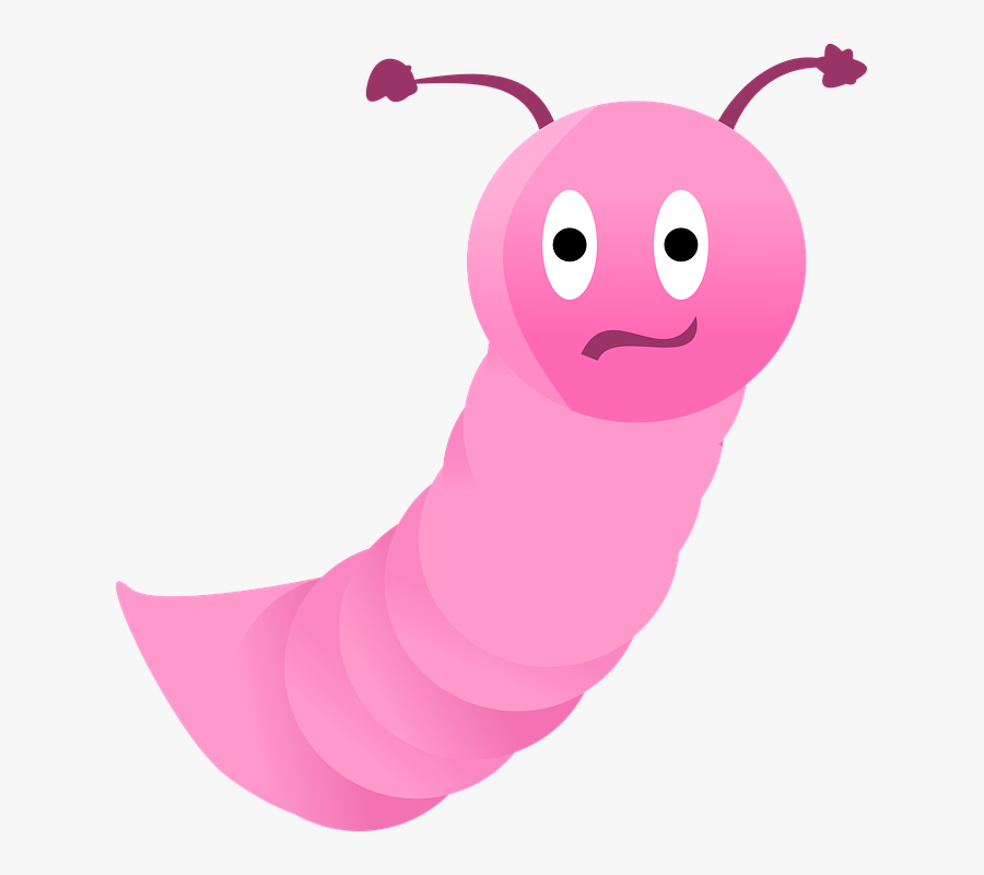 The Cartoon A Fairy - Cute Pink Caterpillar Illustration, Transparent Clipart