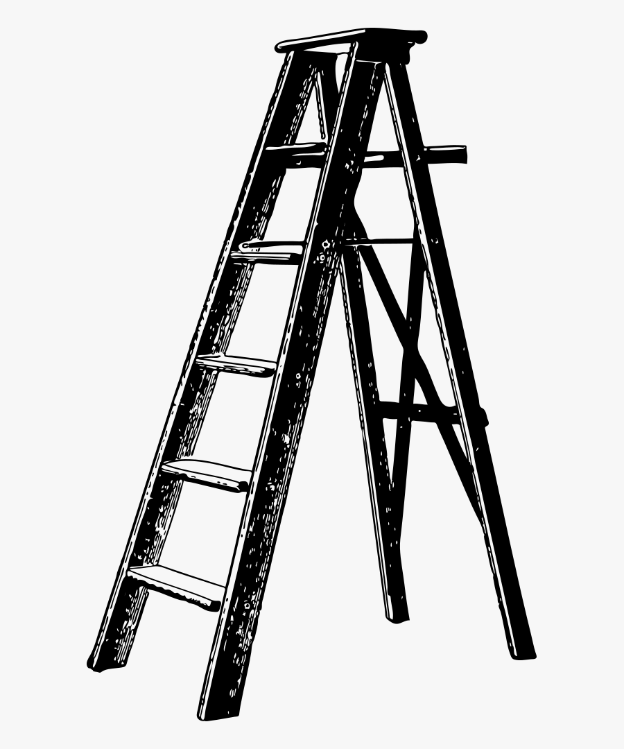 Monochrome - Clip Art Ladder, Transparent Clipart