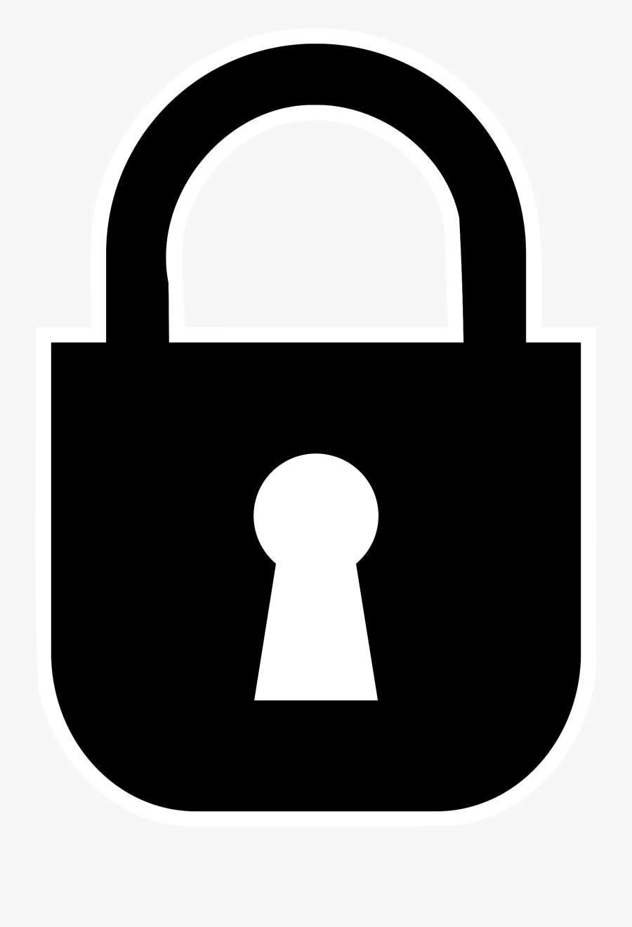 Lock Icon Vector, Transparent Clipart
