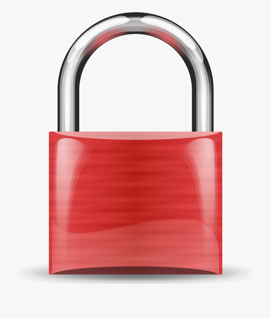 Padlock,hardware Accessory,red - Red Lock Clipart, Transparent Clipart