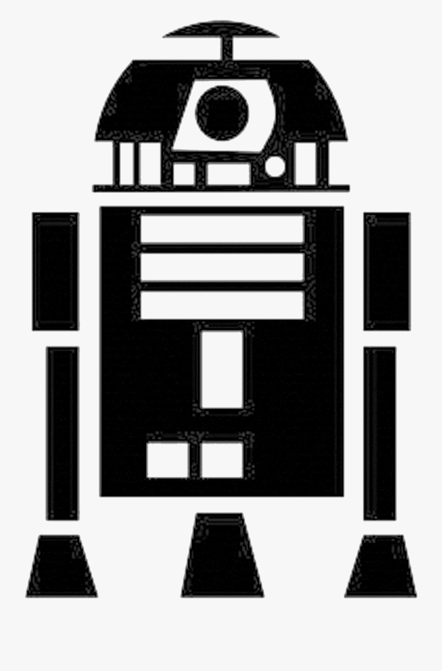 Clip Art Bb8 Silhouette - Star Wars R2d2 Logo, Transparent Clipart