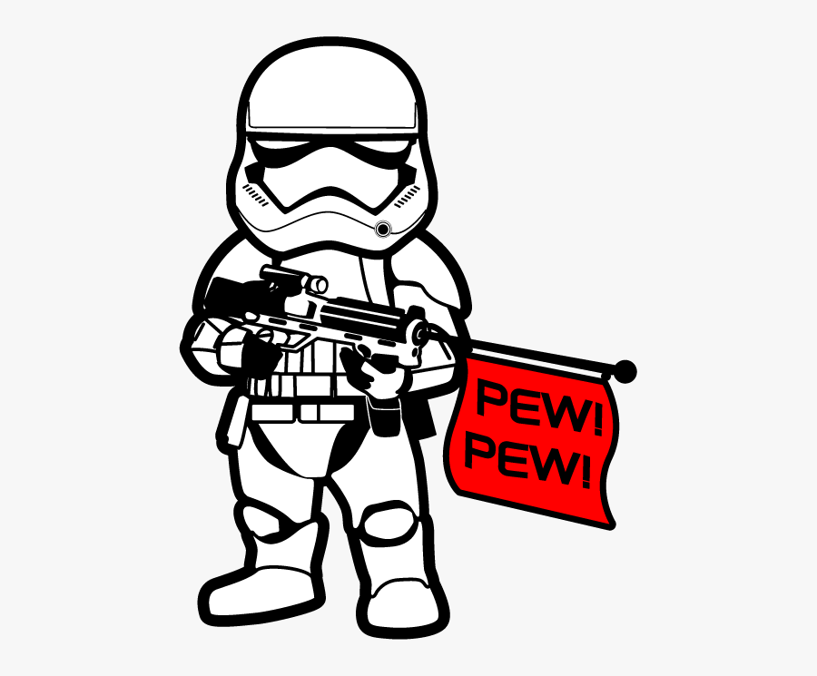 Stormtrooper Pew Pew, Transparent Clipart