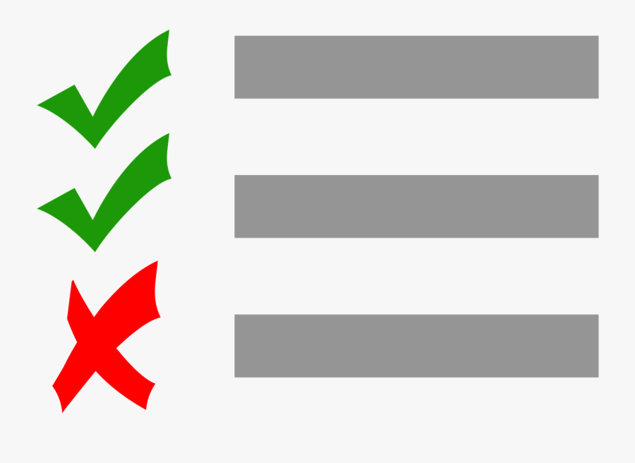 Checklist Png Clipart - Checklist With X Png, Transparent Clipart