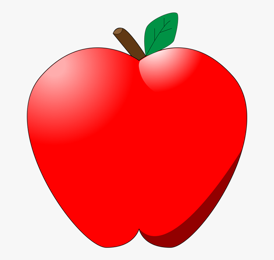Leaf Of Apple Clipart Worm Inside Free Clip Art Buah - Heart, Transparent Clipart