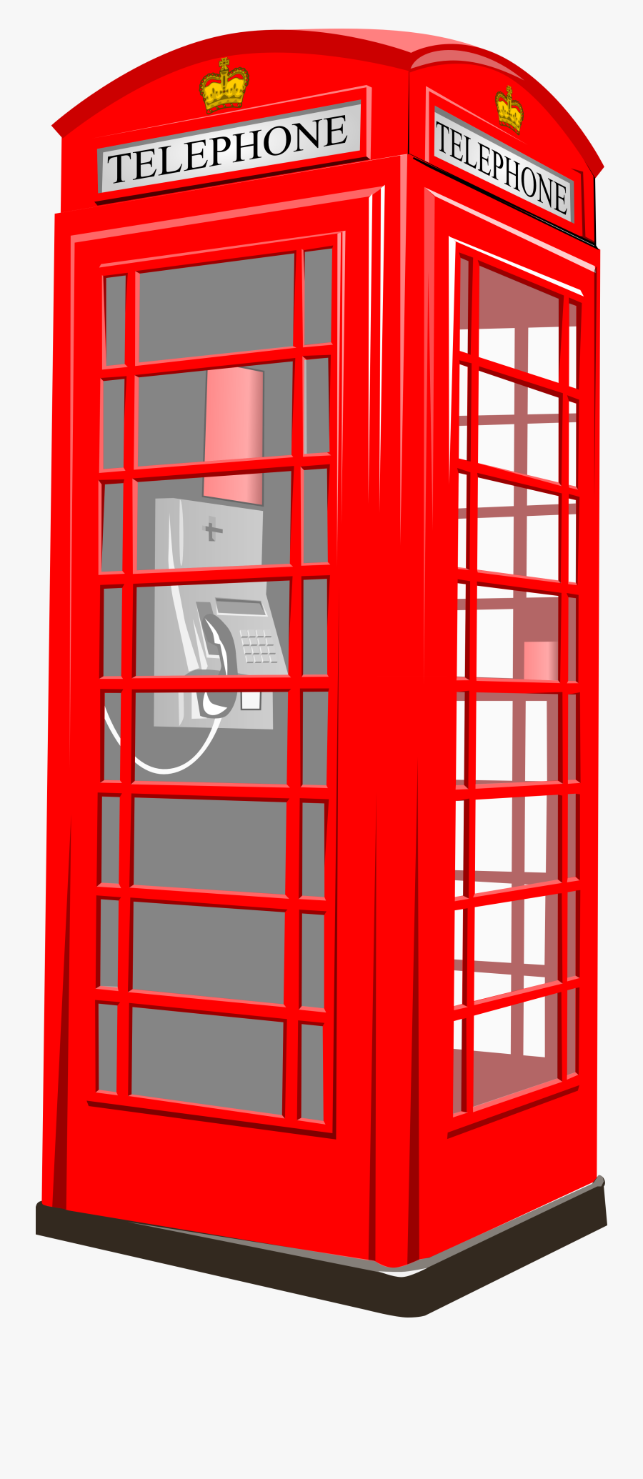 Booth - Clipart - London Telephone Booth Png, Transparent Clipart
