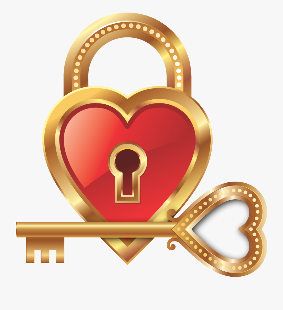 Love Lock Key Heart Clip Art - Lock Key Heart, Transparent Clipart