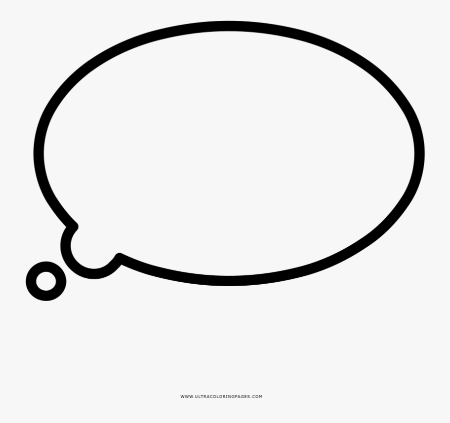 Thought Bubble Coloring Page - Circle, Transparent Clipart